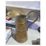 COPPER & BRASS HANDLED PITCHER