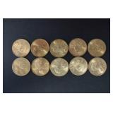 (10) SACAGAWEA DOLLARS