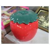 STRAWBERRY CERAMIC COOKIE JAR
