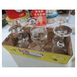 VINTAGE GLASS GOBLETS