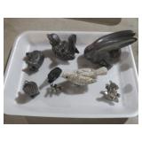 COLLECTION OF PEWTER ANIMAL FIGURES