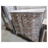BEAUTIFUL WHITE WASH STYLE 10 DRAWER CHEST