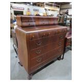 BEAUTIFUL ANTIQUE CHERRY BOMBAY STYLE CHEST