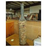 LARGE GLASS BOTLE WITH WINE CORKS