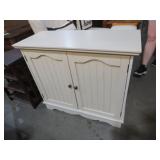BASSETT TWO DOOR WHITE CABINET