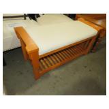 SOLID WOOD PADDED SEAT BENCH