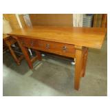 BEAUTIFUL SOLID WOOD TWO DRAWED ENTRY TABLE