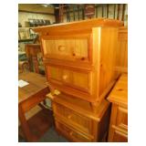 (2) BASSETT PINE 2 DRAWER NIGHTSTAND