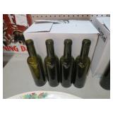 NEVER USED (12) OILVE GREEN BOTTLES