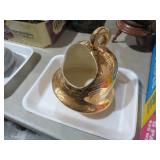 VTG GOLD SANFORDWARE BELL PLANTER