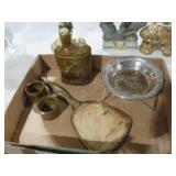 COLLECTION OF DECANTER CUPS, VANITY MIRROR
