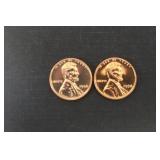 GEM PROOF 1956 P, 58 P WHEAT PENNIES