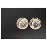 GEM PROOF 1956 P, 58 P ROOSEVELT DIMES 90%