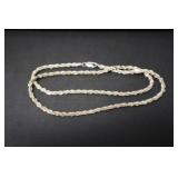 NICE STERLING SILVER ROPE CHAIN - 13.5 GRAMS
