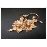 ORNATE HAND MADE STERLING SILVER PIN - 25.5 GRAMS