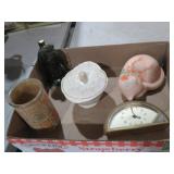 COLLECTION OF VINTAGE CERAMIC ITEM, AND CLOCK