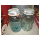 (2) BALL BLUE JARS