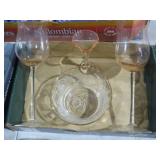 COLL. PINK STEMWARE , BOWL & SHOT GLASS