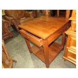 SOLID WOOD ONE DRAWER SIDE TABLE