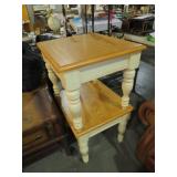 (2) SOLID WOOD END TABLES