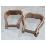 ANTIQUE MATCHING WESTERN SADDLE STIRRUPS
