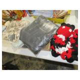 COLLECTION OF CROCHET ITEMS AND WOMENS CLOTHING