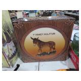 AMERICAN COWBOY 9IN DONKEY SCULPTURE NIB