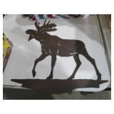 METAL CUTOUT MOOSE DECOR