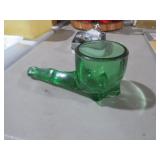 MCM GREEN ART GLASS PIPE