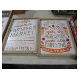 (2) FARMERS MARKET AND ADV SIGNS