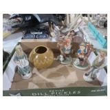 COLLECTION OF VINTAGE FIGURINES AND POTTERY VASE