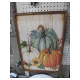 FRAMED PAINTED FALL DECOR ON BOARD
