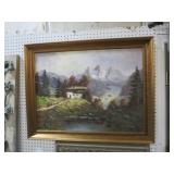 BEAUTIFUL GOLD ORNATE PAINTING ON CANVAS ARTIST
