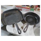 (2) CAST IRON SKILLETS