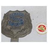 NJ PBA BADGE &LOS ANGELES FIRE DPT ST FLORIAN COIN
