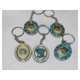 (5) VINTAGE DOG KEY CHAINS