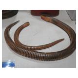(2) VTG ARTICULATED WOODEN SNAKES