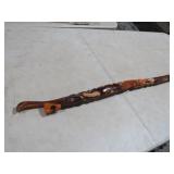 HANDCARVED AND PAINTED WOOD CANE