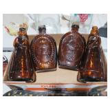 COLL. BROWN GLASS SYRUP BOTTLES