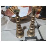 PAIR 12" T BRASS CANDLESTICKS