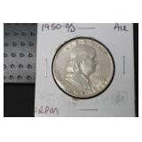 RARE 1950 D/D FRANKLIN HALF DOLLAR 90%
