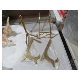 COLLECTION OF SOLID BRASS EASELS