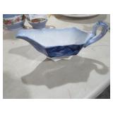 VINTAGE FLOW BLUE STYLE GRAVY DISH