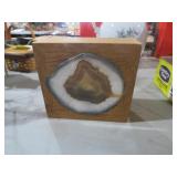 VINTAGE GEODE ROCK LIGHT (WORKS)