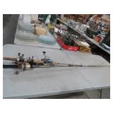 COLLECTION OF RODS AND REELS
