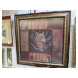 UNIQUE FRAMED LEOPARD AND CUB PRINT
