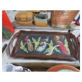 HANDMADE BIRD THEMED WOOD TRAY