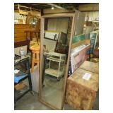 WOOD FRAMED FOLD OUT DRESSING MIRROR