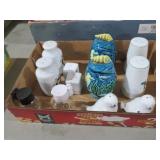 CERAMIC GLASS SALT AND PEPPER SHAKER COLLECTION