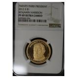 2012 S BENJAMIN HARRISON DOLLAR NGC PF69UC